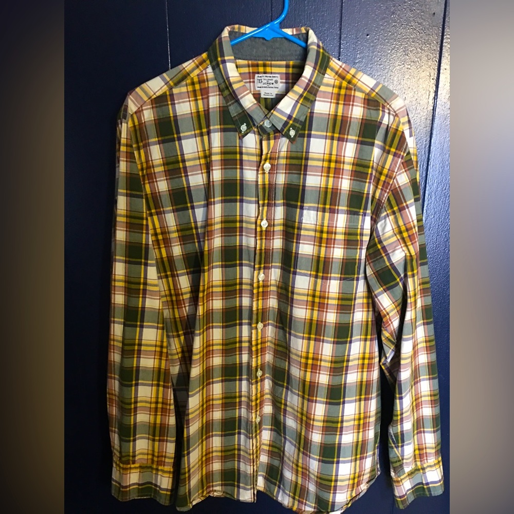 J. Crew Plaid Button Down Shirt XL